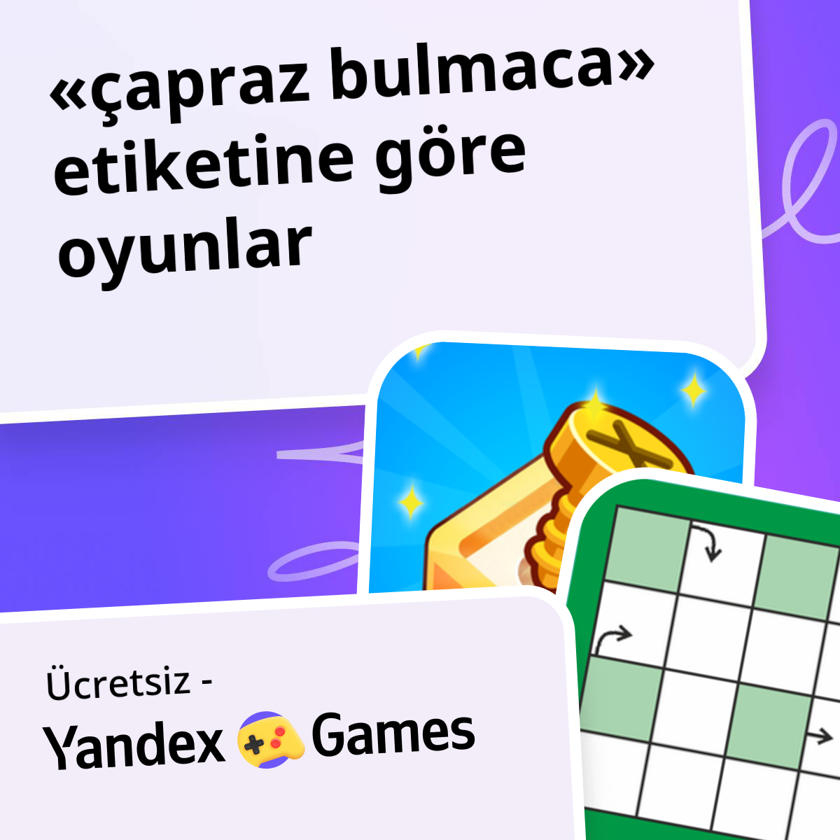 Oyunlar çapraz bulmaca Çevrimiçi 📱 Ücretsiz Yandex Games Oyna
