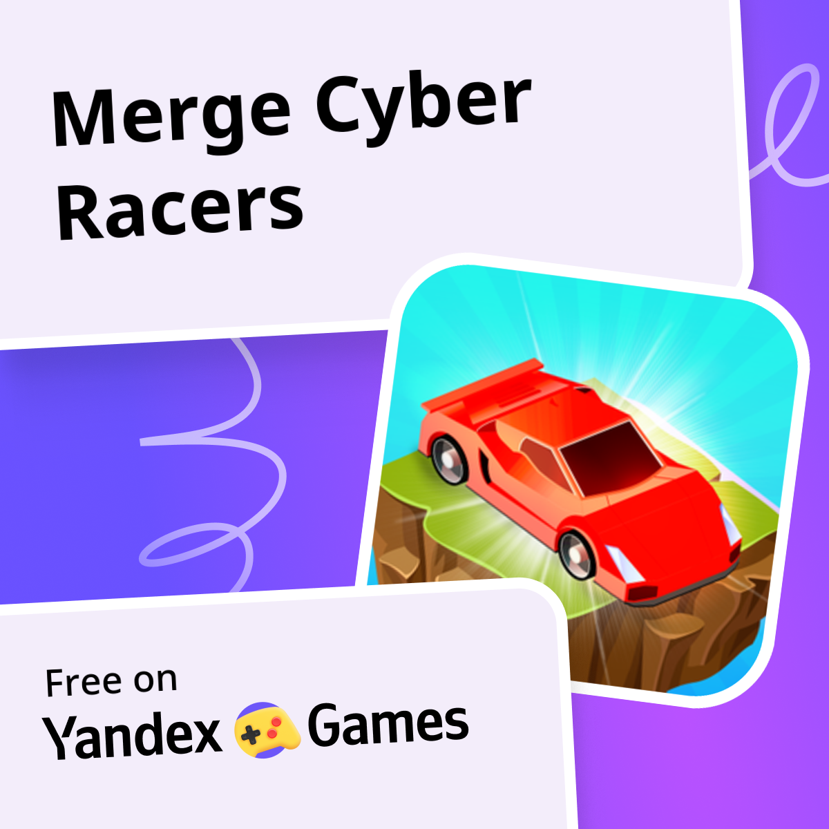 Merge Cyber Racers - به صورت رایگان آنلاین در Yandex Games بازی کنید