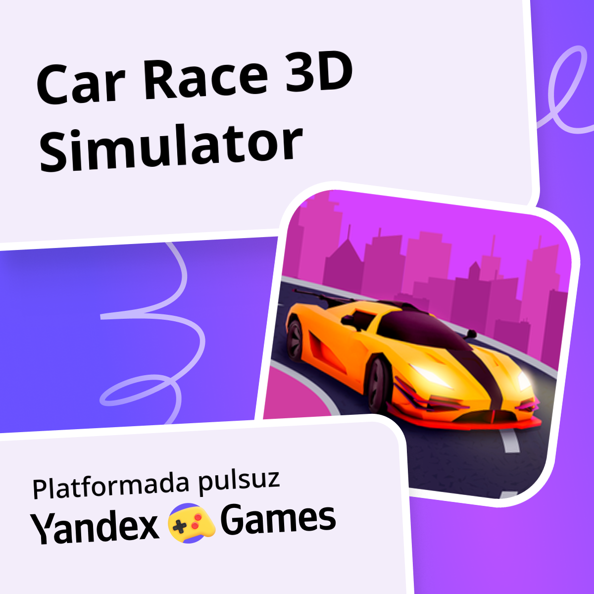 Car Race 3D Simulator - Yandex Games-də pulsuz onlayn oynayın