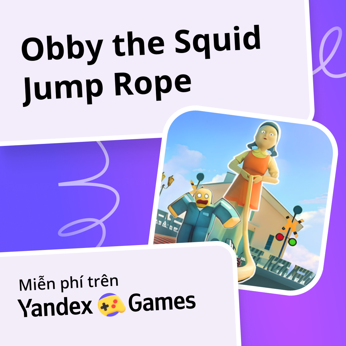 Obby the Squid Jump Rope - chơi trực tuyến miễn phí trên Yandex Games