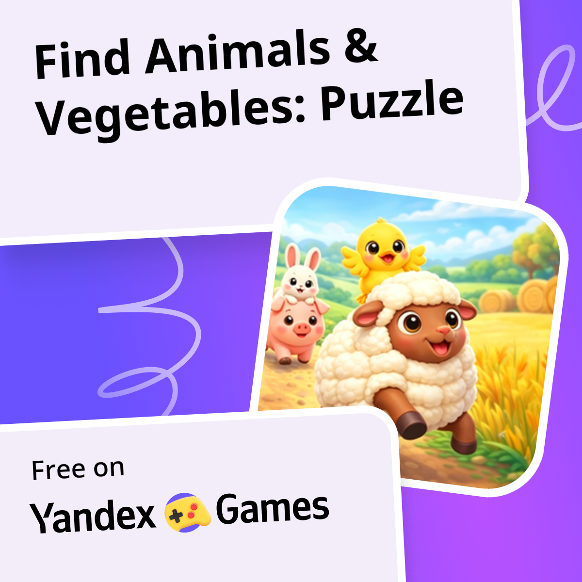 Find Animals & Vegetables: Puzzle - play online for free on Yandex Games