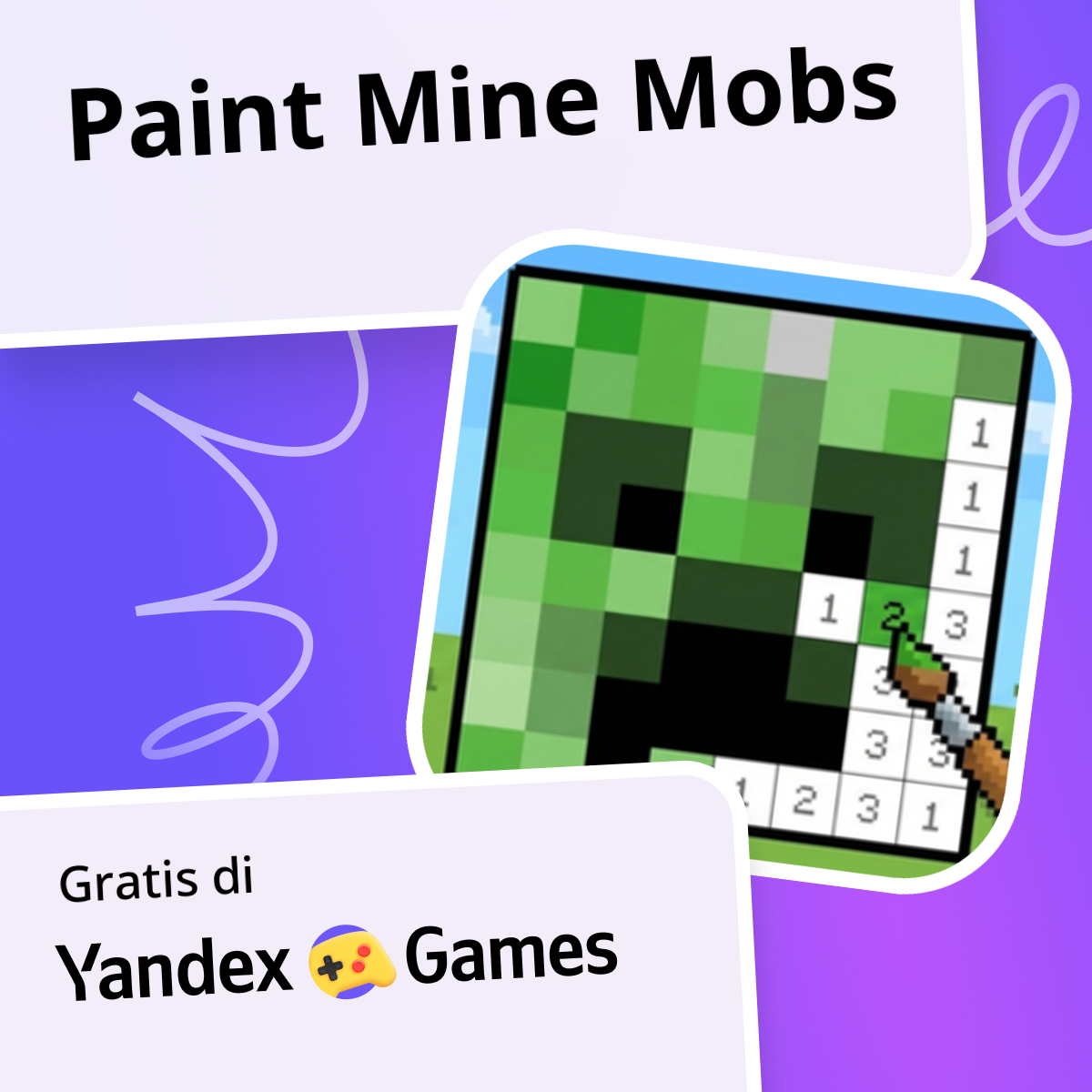 Paint Mine Mobs - main online gratis di Yandex Games