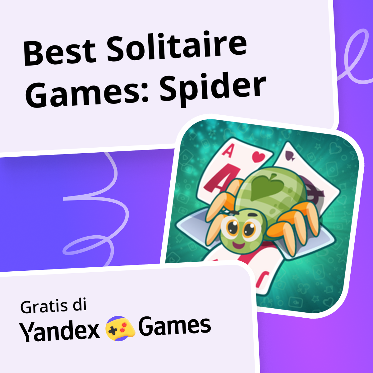 Best Solitaire Games: Spider - main online gratis di Yandex Games