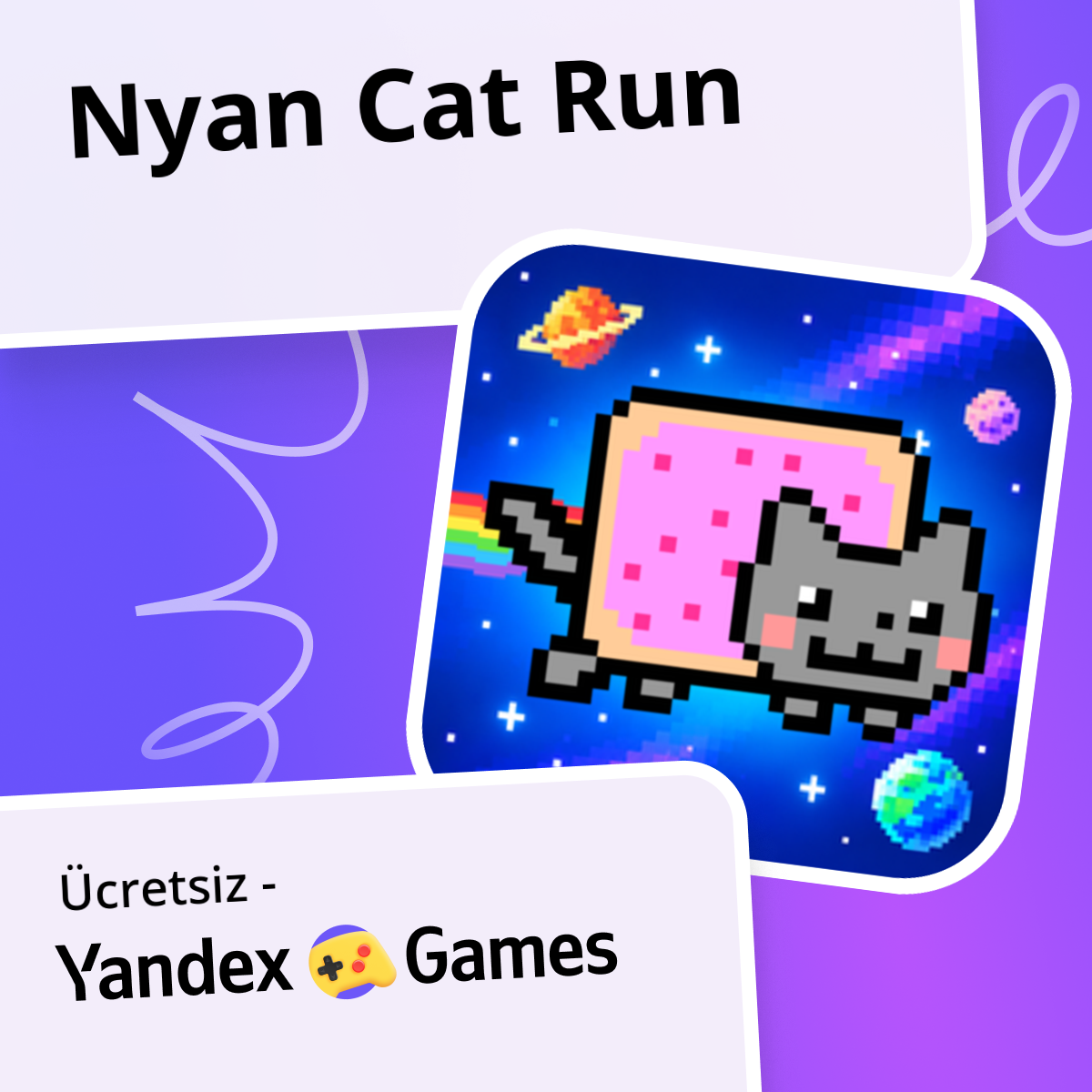 Nyan Cat Run - oynayın Yandex Games üzerinde ücretsiz çevrimiçi