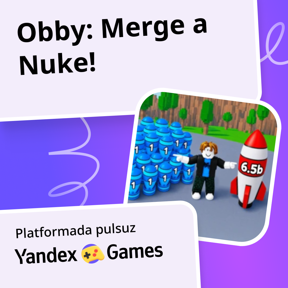 Obby: Merge a Nuke! - Yandex Games-də pulsuz onlayn oynayın