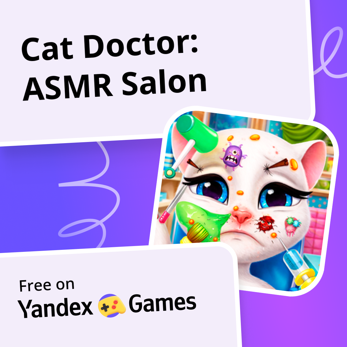 Cat Doctor: ASMR Salon - play online for free on Yandex Games