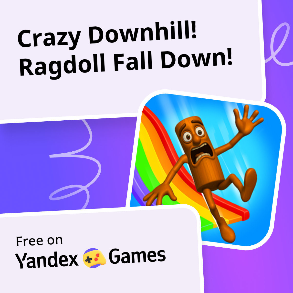 Crazy Downhill! Ragdoll Fall Down! - play online for free on Yandex Games