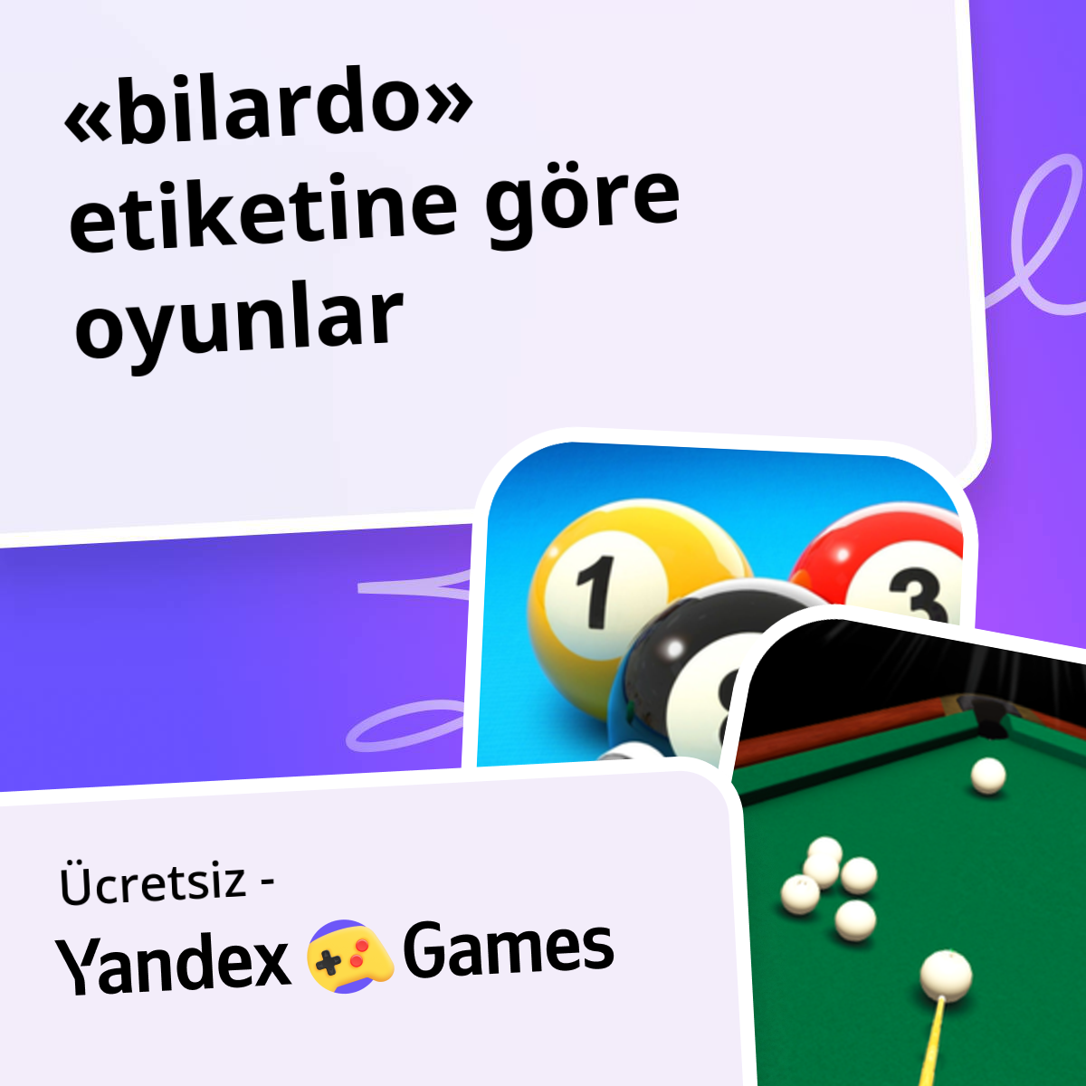 Bilardo oyunlar Çevrimiçi 🎱 Ücretsiz Yandex Games Oyna