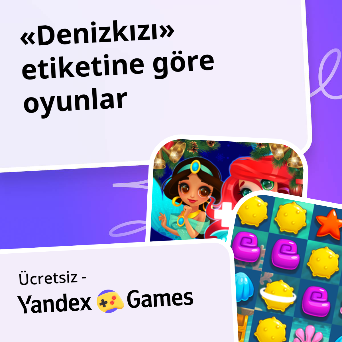 Oyunlar Denizkızı Çevrimiçi 🧜‍♀️ Ücretsiz Yandex Games Oyna