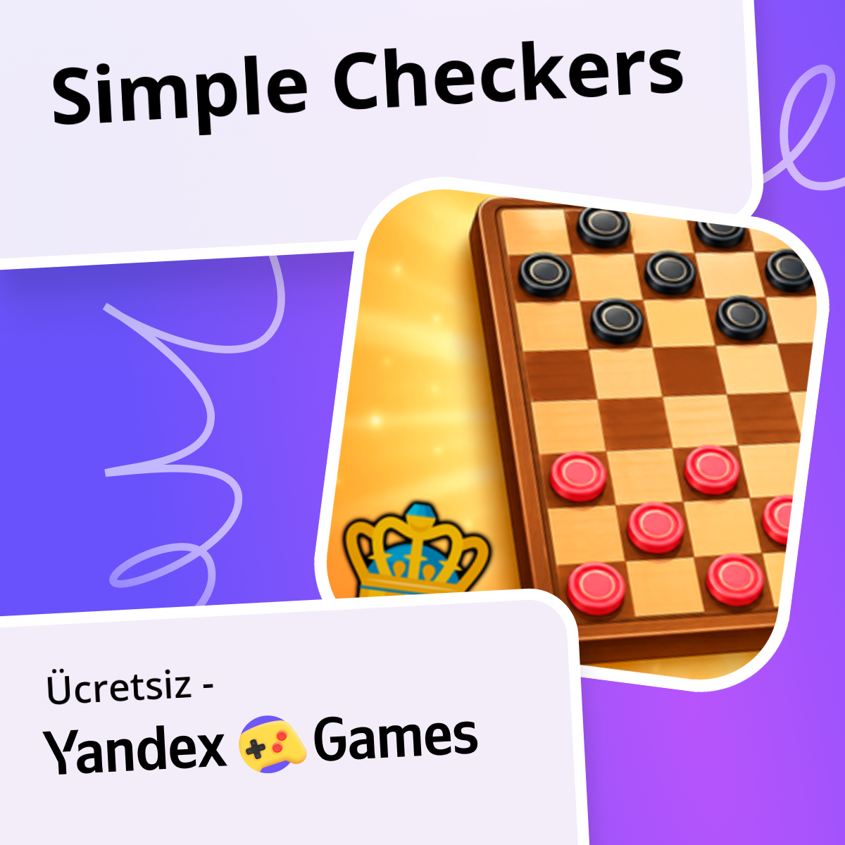 Simple Checkers - oynayın Yandex Games üzerinde ücretsiz çevrimiçi