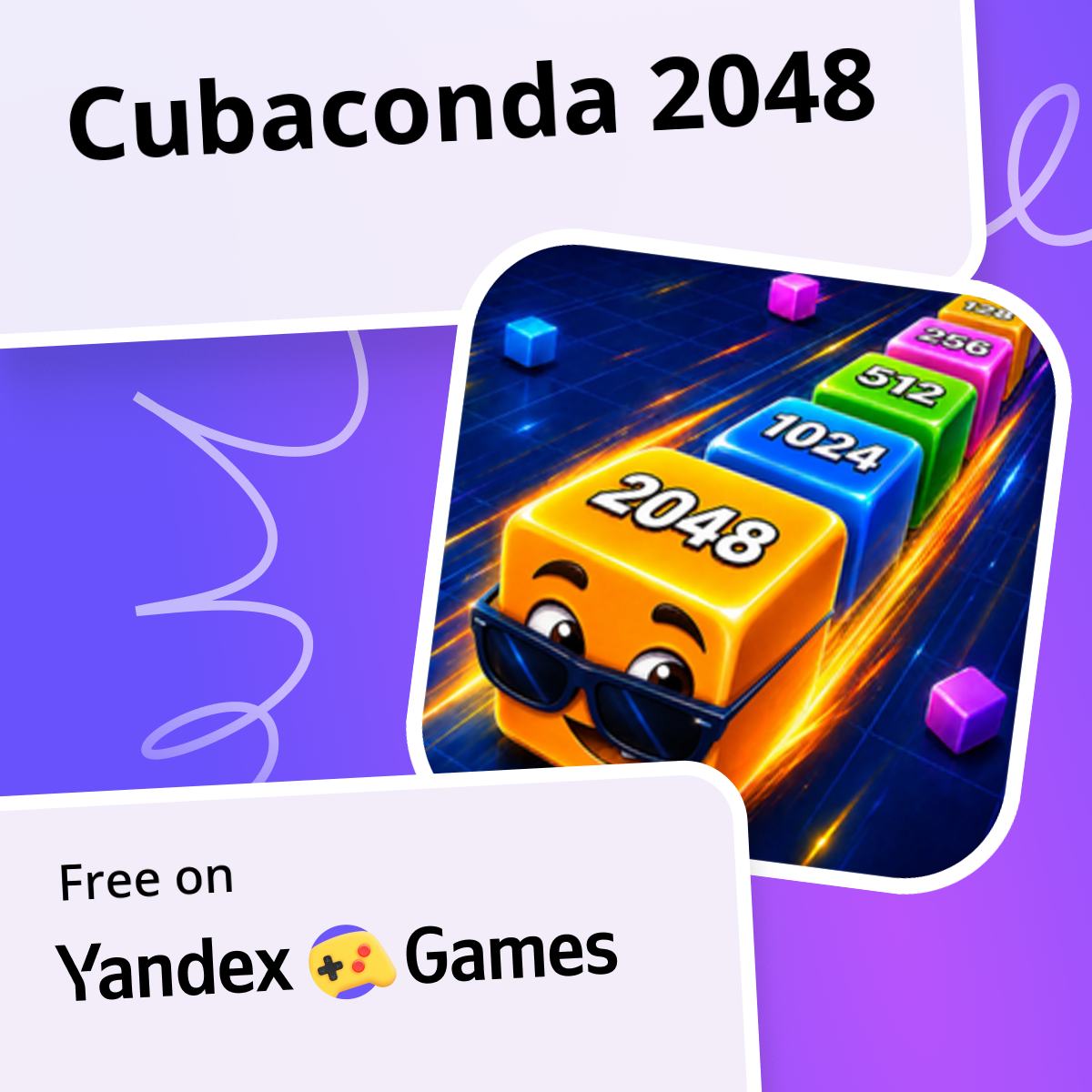 Cubaconda 2048 - play online for free on Yandex Games