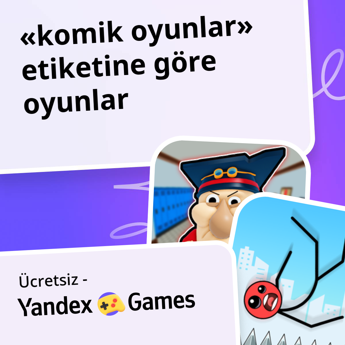 Komik oyunlar Çevrimiçi 😂 Ücretsiz Yandex Games Oyna