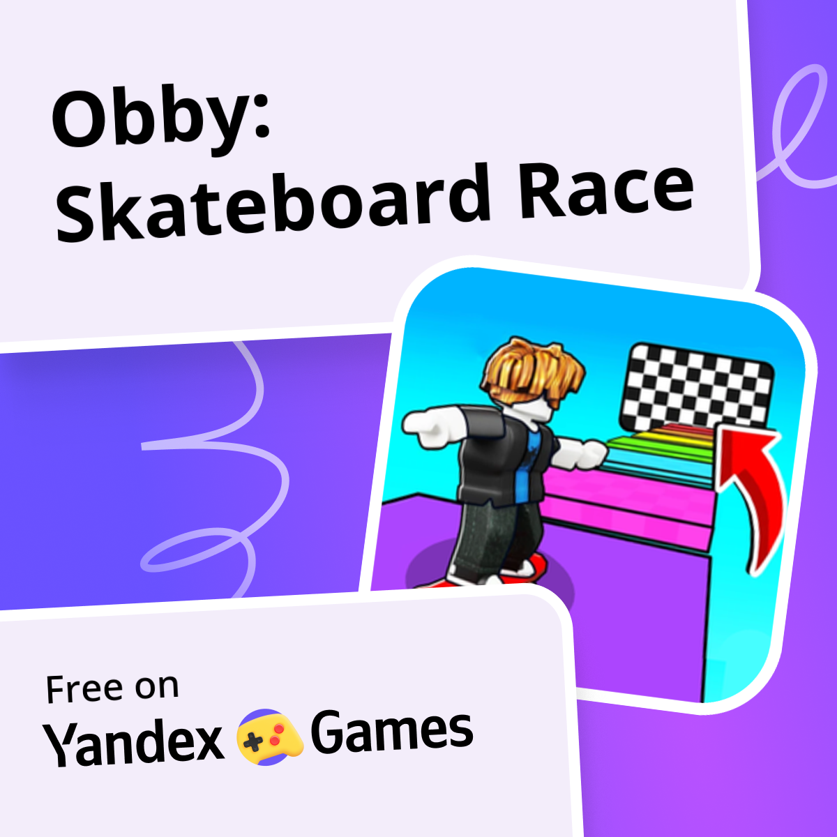Obby: Skateboard Race - play online for free on Yandex Games